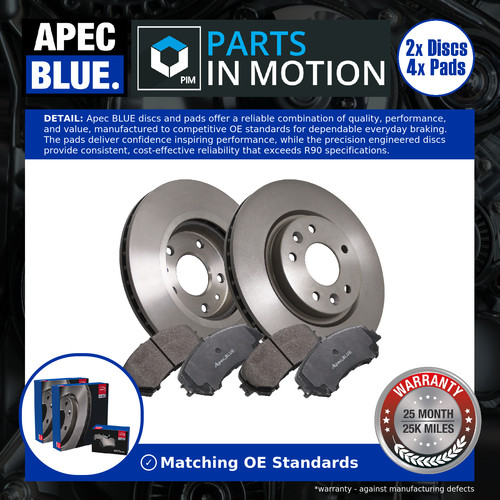 Vented brake discs and - 2x,