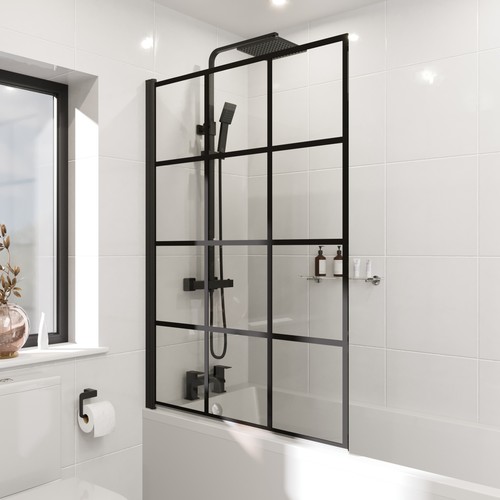 Square black grid bath - grid, shower
