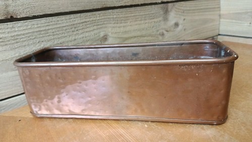 Vintage copper trough planter - copper,