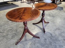 Pair two antique repro round