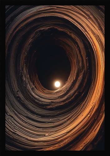 Intimate black hole framed - black,