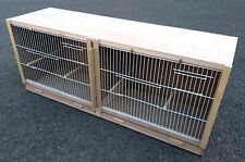 Double Budgie Breeding Cage  38" x 15 x 12 With 2 Door Fronts WHITE