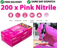 200 Glove Bright PINK Aurelia BLUSH Nitrile LATEX FREE Medical Exam DIsposable
