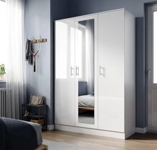 White High Gloss 3 Door Triple