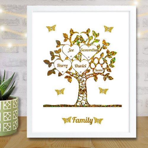 Personalised family tree frame - family,