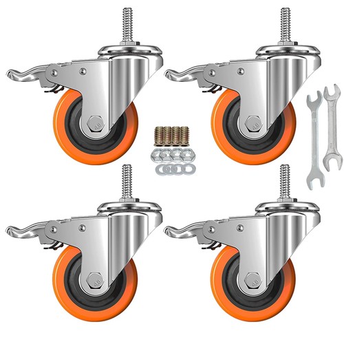 Pvc swivel castors - castors,, m83.2