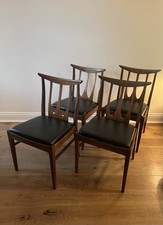 4 G Plan Brasilia Dining Chairs Mid Century Modern Black