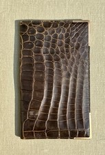 Vintage H. Simmons Burlington Arcade Crocodile Skin Wallet 1/10 9K Gold Corners