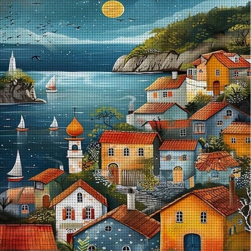 Seaside village printed - village, 11