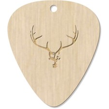 7 x 'Stag Word Art' Guitar Picks / Pendants (GP00034463)