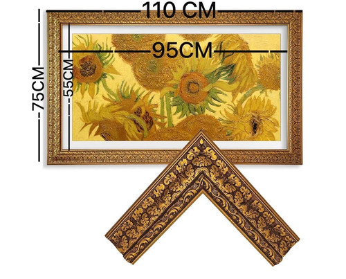 Vintage walnut golden wooden - vintage, &
