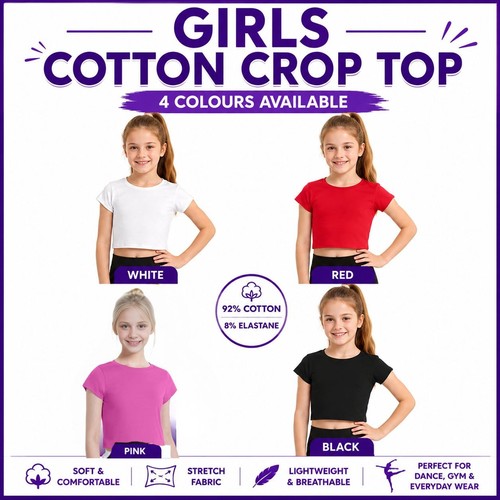Girls cotton crop top kids - top,