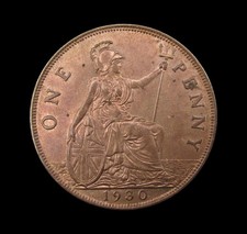 GEORGE V 1930 BRONZE PENNY -