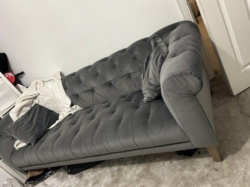 Stunning charcoal grey sprung - grey,