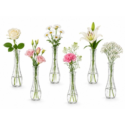 Pcs glass bud vases - glass,