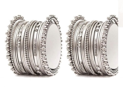 Indian silver bangles boho - indian,
