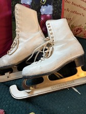 Vintage Leather Ice Skates