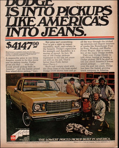 1978 vintage dodge pick up - dodge,