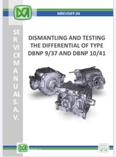 Merlo TeleHandler Front Axle Differential DBNP 9/37 & DBNP 10/41 Repair Manual