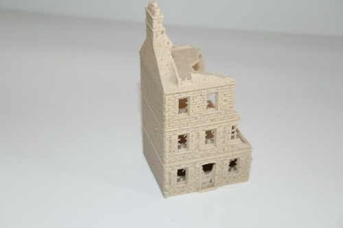 Damaged destroyed building - damaged,