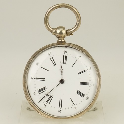 Working silver pocket - pocket, watch