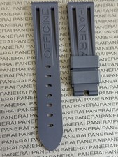 Panerai 22MM Navy Blue Rubber Caoutchouc Logo Tang Strap (22/20MM)