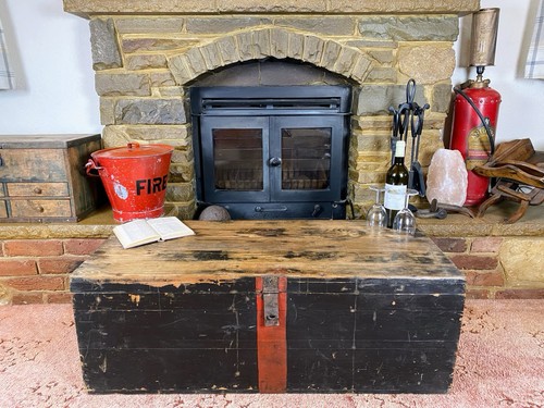Old antique pine chest - old,