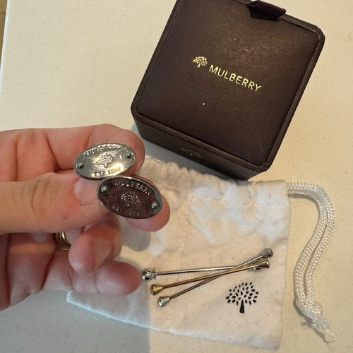 Mulberry cufflinks gunmetal - mulberry,