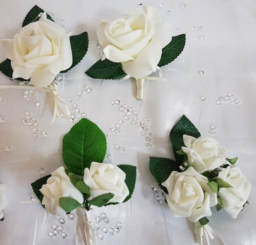 Buttonholes corsage wedding - buttonholes,
