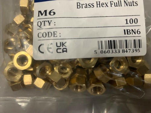 Pack 6mm solid brass - 10,
