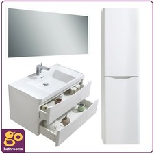 900 Bathroom Vanity Unit White