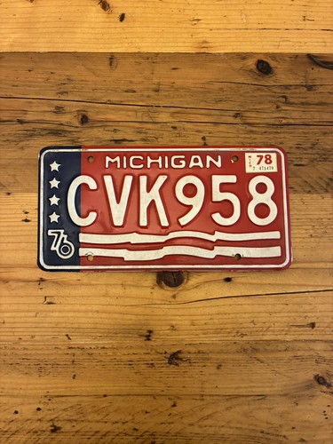 Vintage michigan license - us,