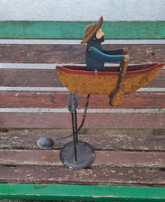 Vintage balance Row Boat. Collectible Pendulum Weighted Salty Dog.