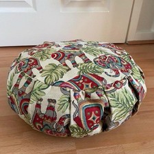 Handmade traditional zafu meditation style floor cushion/ pillow Indian Elephant
