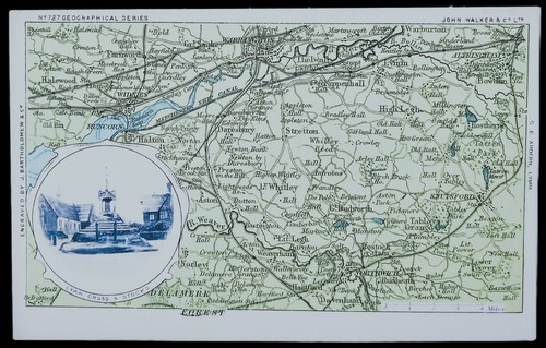 Postcard cheshire map - postcard,