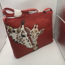 Mother's Pride  Giraffes Leather Cross Body Bag - Yoshi