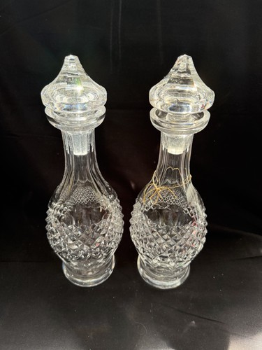 Pair signed waterford crystal - signed,