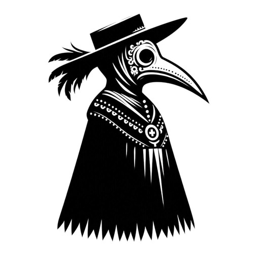Plague doctor vinyl decal - plague,