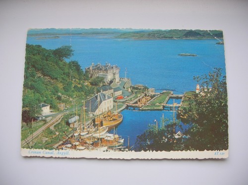 Crinan canal postcard argyll - crinan, postcard,