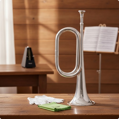 Brass bugle compact with - compact,