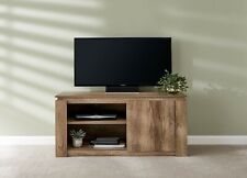 Canyon Compact TV unit stand cabinet Oak 3D effect Veneer GRADED
