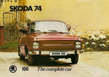 Skoda S100 Saloon 1974 UK Market Single Sheet Sales Brochure
