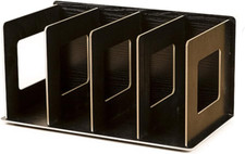 FOKOM Wooden CD Rack DVD Rack Book Rack CD Stand DVD Stand CD Storage Shelf (Bla