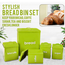 METAL BREAD BIN 5PC STORAGE