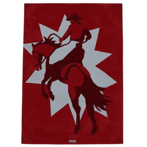 Western cowboy hand tufted - western,