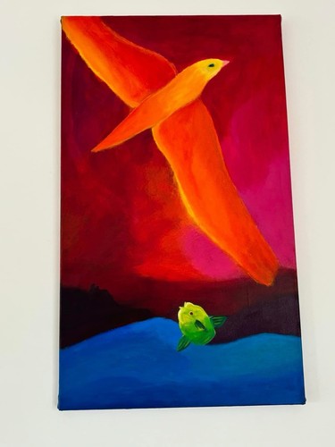 Sunfish and bird - and,