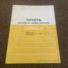 Toyota Corolla EE90 AE92 CE90 Electrical Wiring Diagram Manual MAY 1987