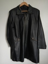 VINTAGE MILAN leather Jacket Ladies Size Uk 14 Chest 44 Inch 80'S Black