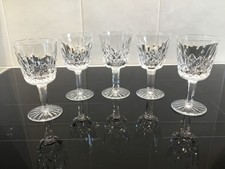 5 X WATERFORD CRYSTAL GLASS LISMORE PORT  WINE GLASSES