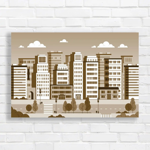 Pastel city landscape sepia - pastel,